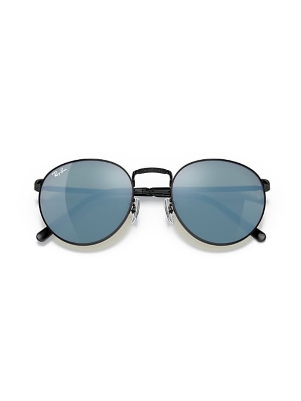ray-ban light blue mirror round aviator sunglasses